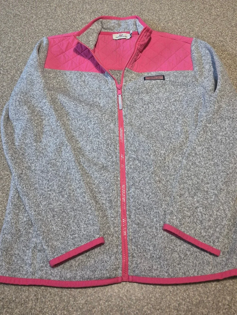 Girls Vineyard Vines Full Zip Size Large (14)